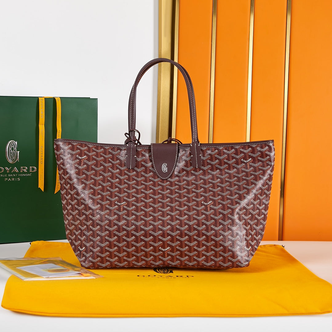 Goyard Saint Louis Pm 34Cm Burgundy Canvas Chevroches Calfskin