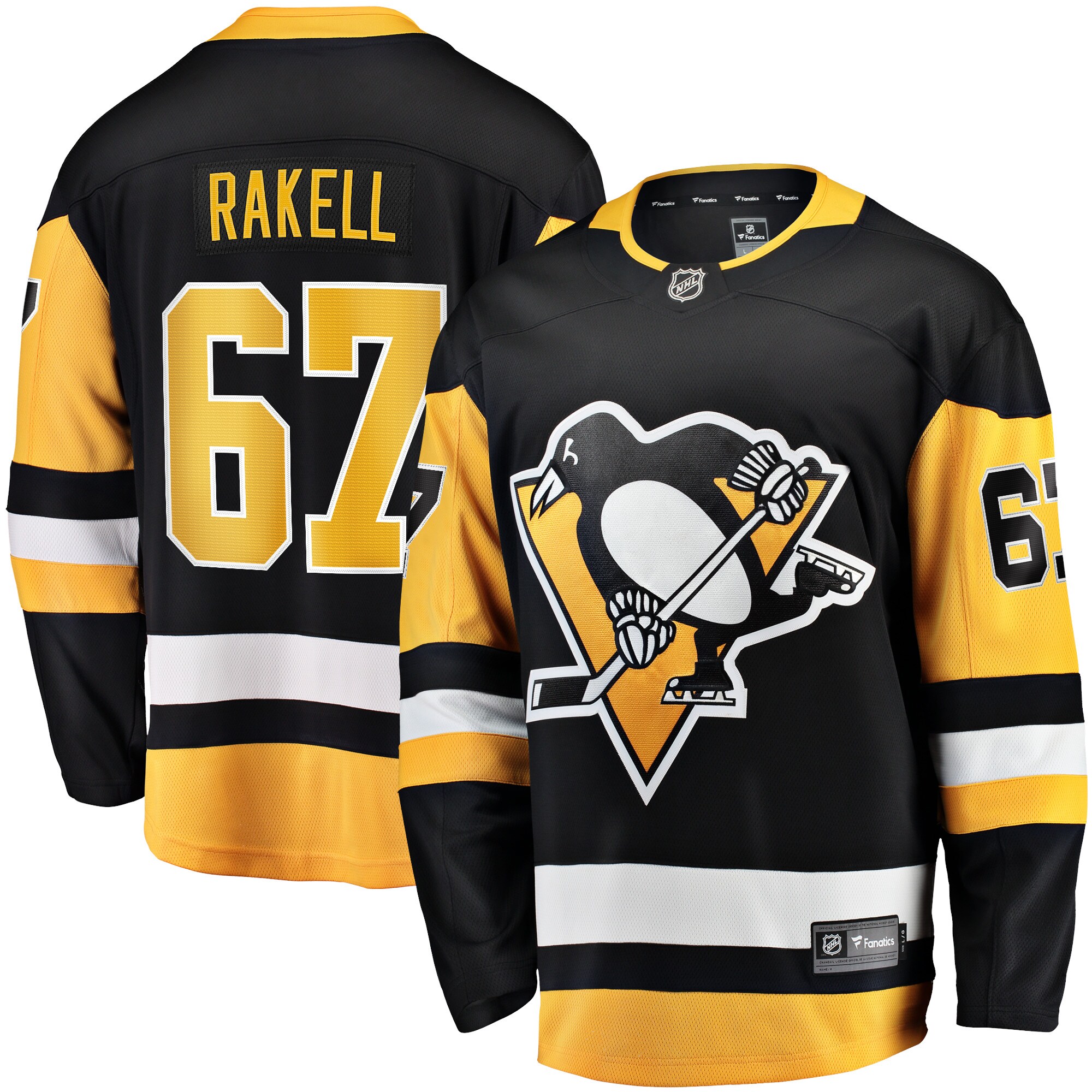 Rickard Rakell Pittsburgh Penguins Fanatics Home Breakaway Player Jersey – Black