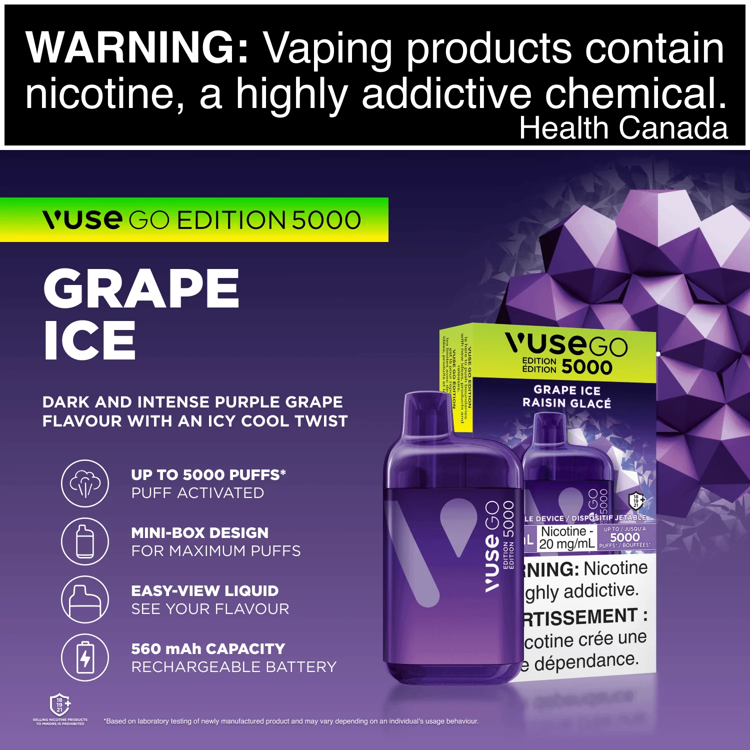 Vuse GO 5000 - Grape Ice