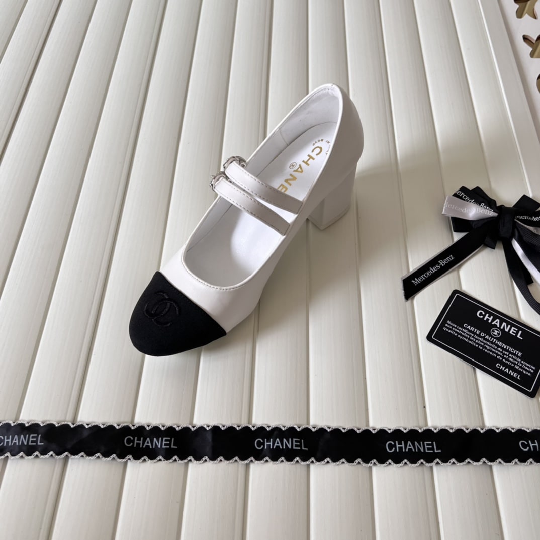 Chanel Mary Janes And Grosgrain White G45696 B16524 Nx269
