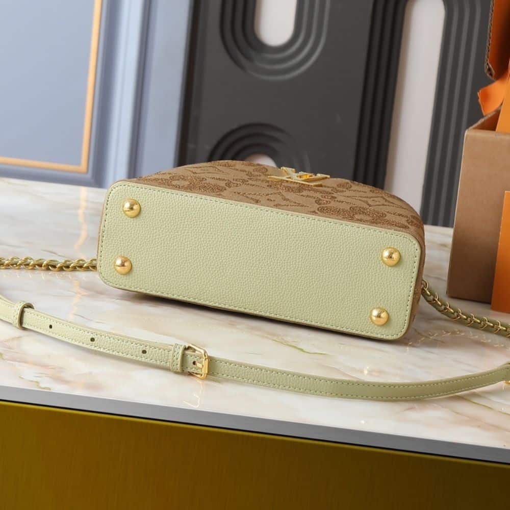 Louis Vuitton Capucines BB Green Brown 27cm