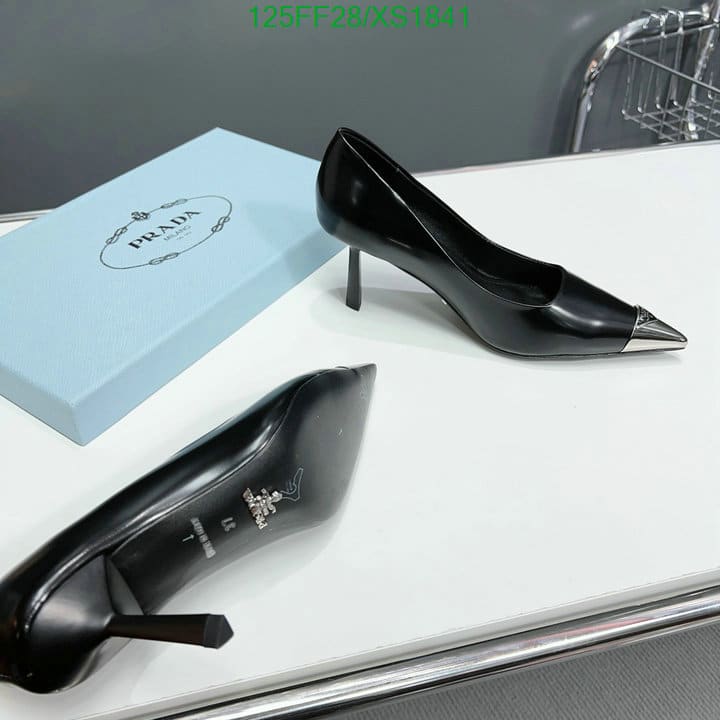 Prada Brushed Leather Pumps Black