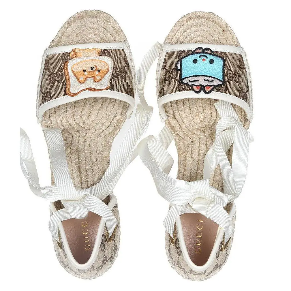 Gucci Women’S Gg Espadrille With Patch White