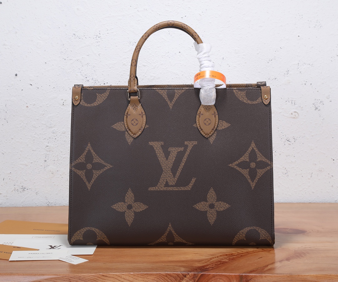 Louis Vuitton On The Go MM Monogram Medium Tote Bag Brown M45321 35cm