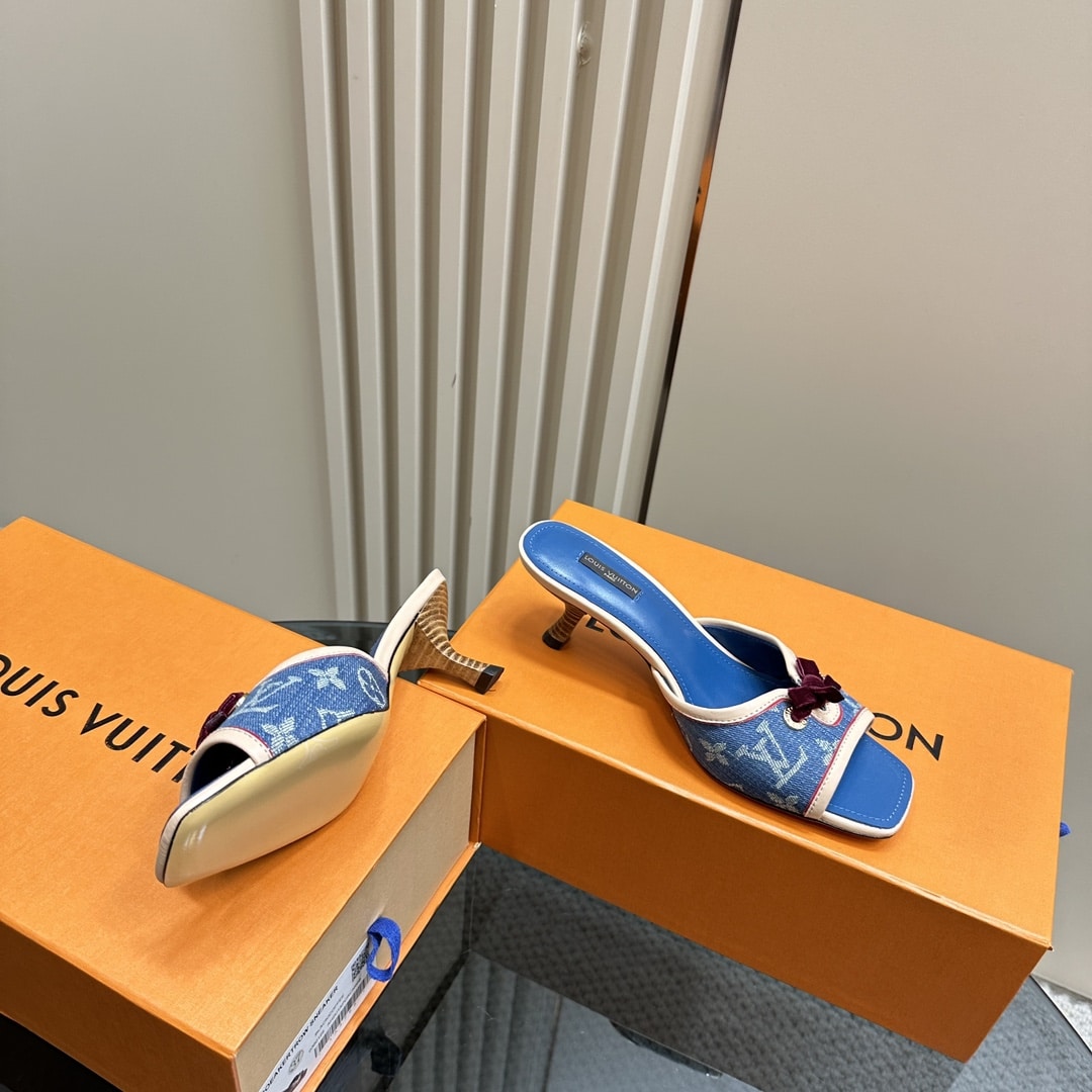 Louis Vuitton Kitten Mule Denim Blue