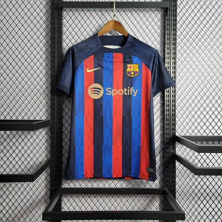 2022-23 Barcelona Home LEWANDOWSKI O.DEMBELE PEDRI PATRI JORDI ALBA Football jersey