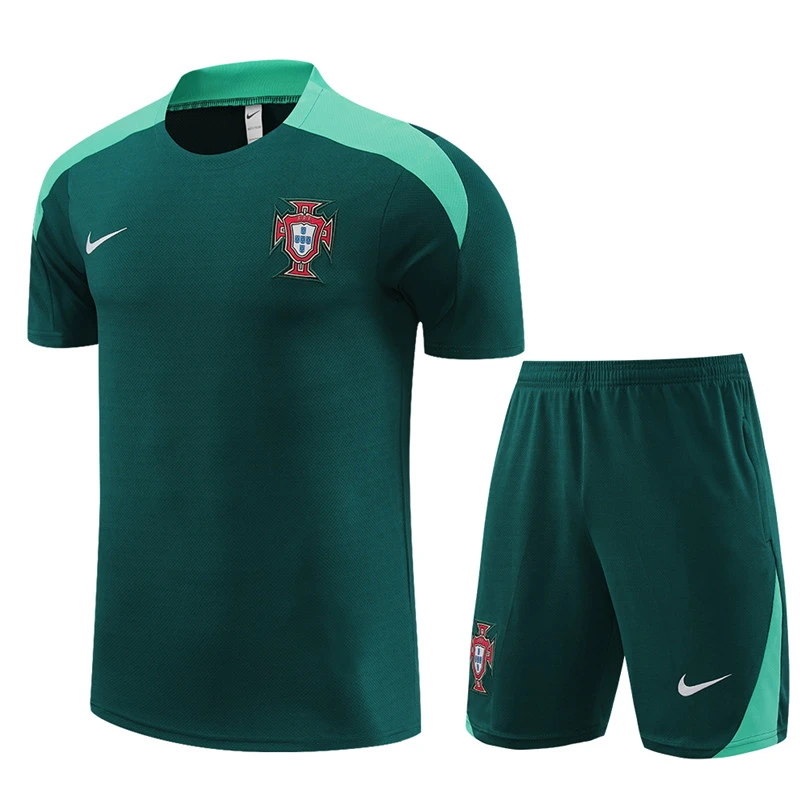 24-25 Short Sleeve Training Jersey Portugal Green