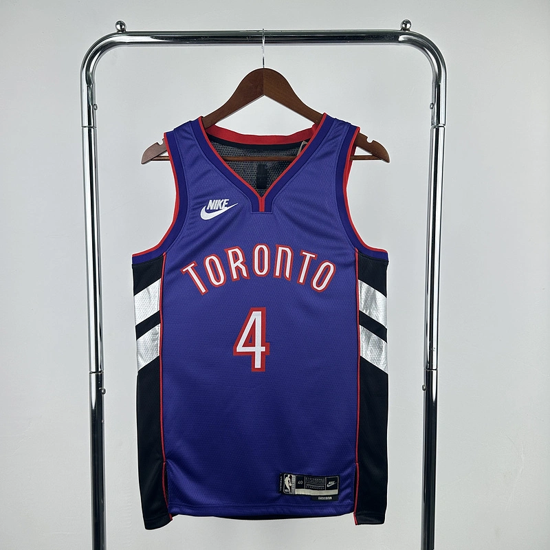 2024 NBA Toronto Raptors 4 BARNES Basketball Jersey