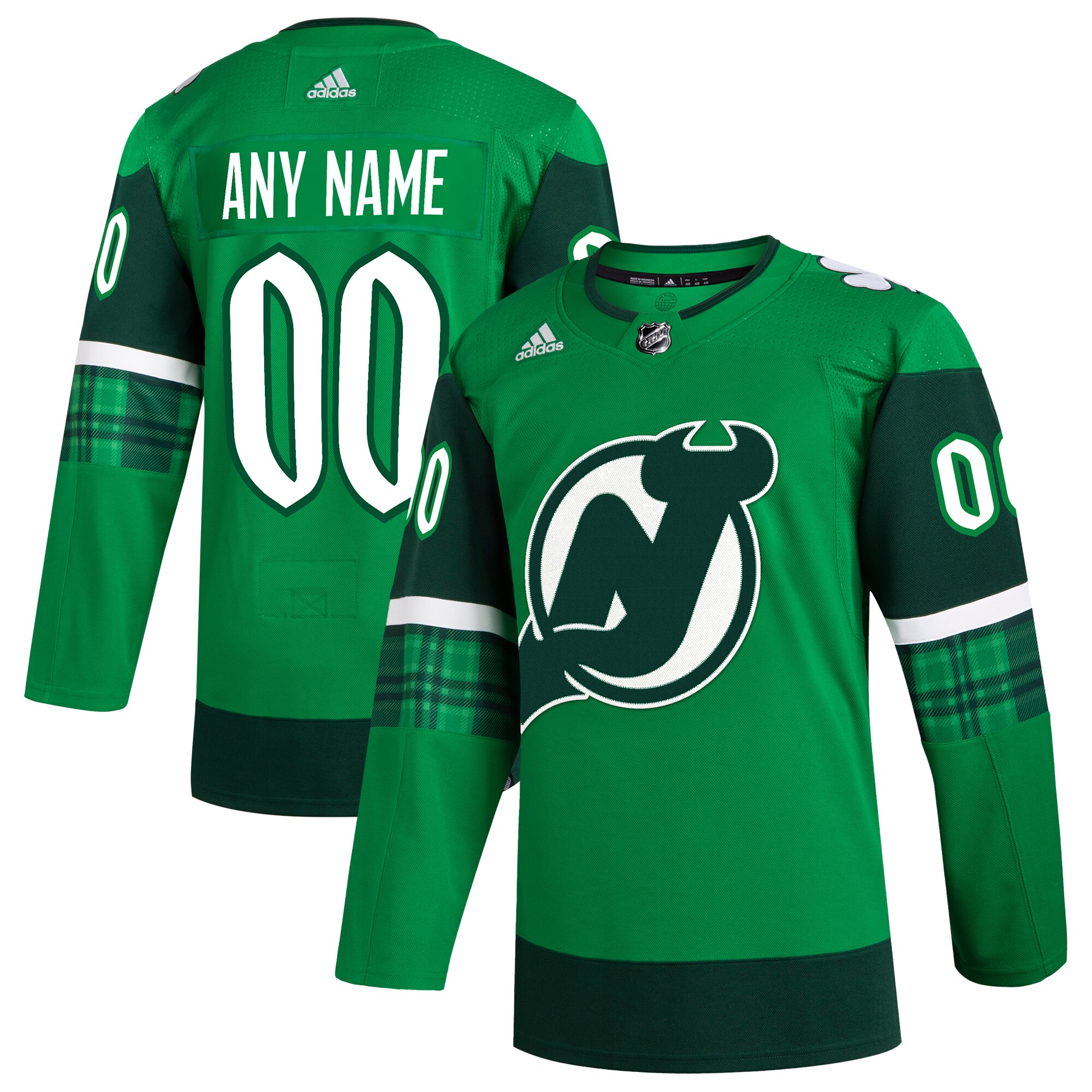 New Jersey Devils adidas St. Patrick’s Day Authentic Custom Jersey – Kelly Green