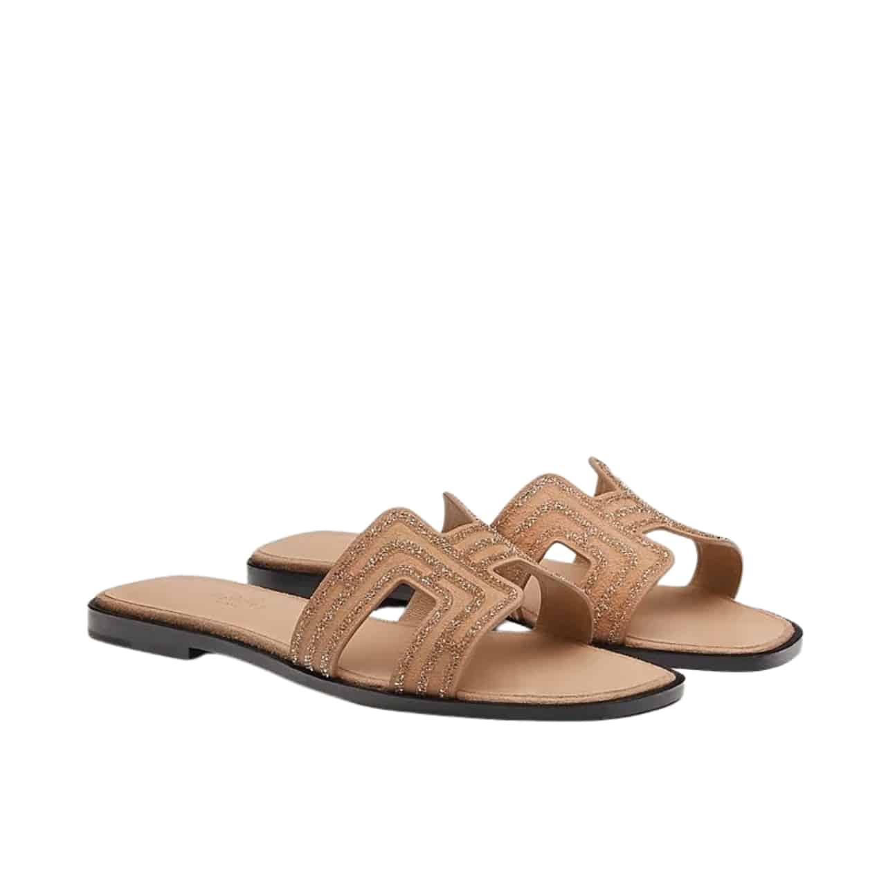 Hermes Oran Sandal Beige Macram? Nude H212010Z 3E350