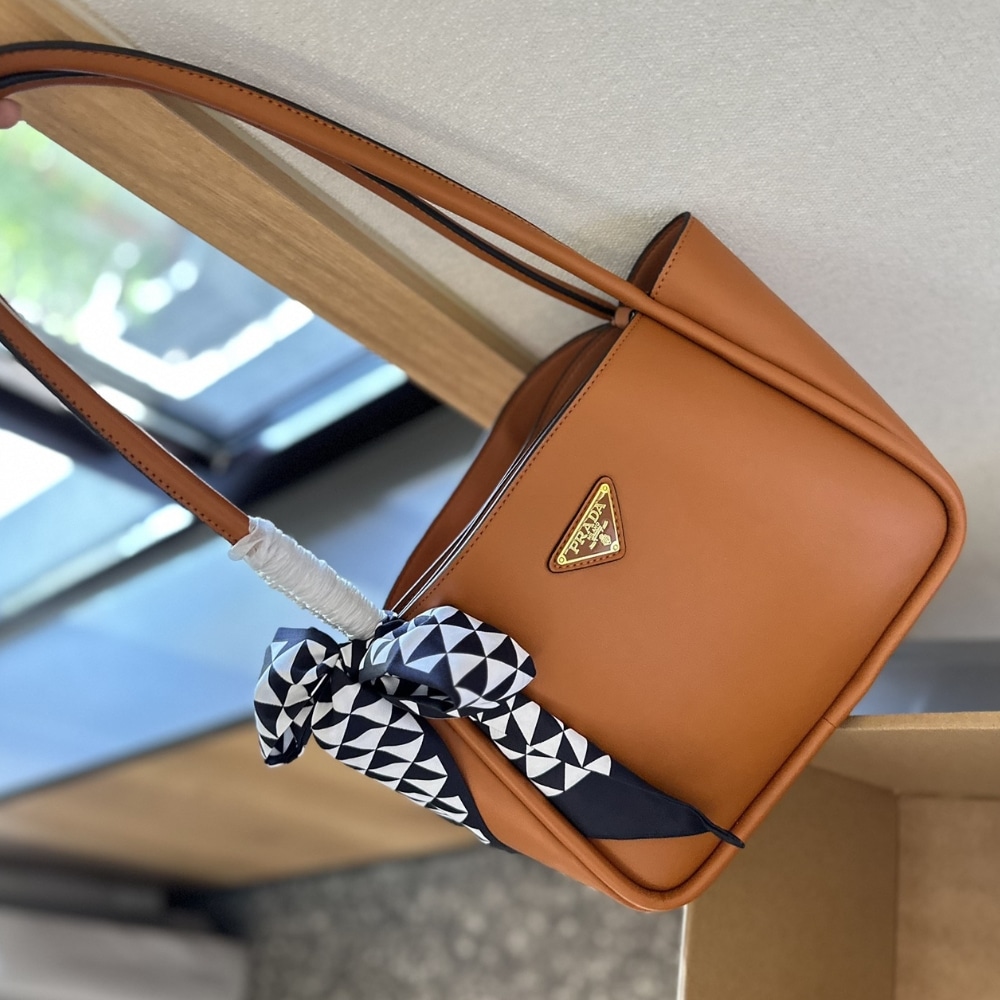 Prada Leather Mini Tote Bag Caramel 25Cm 1Bg539 2Cys F03Bh V Ovo