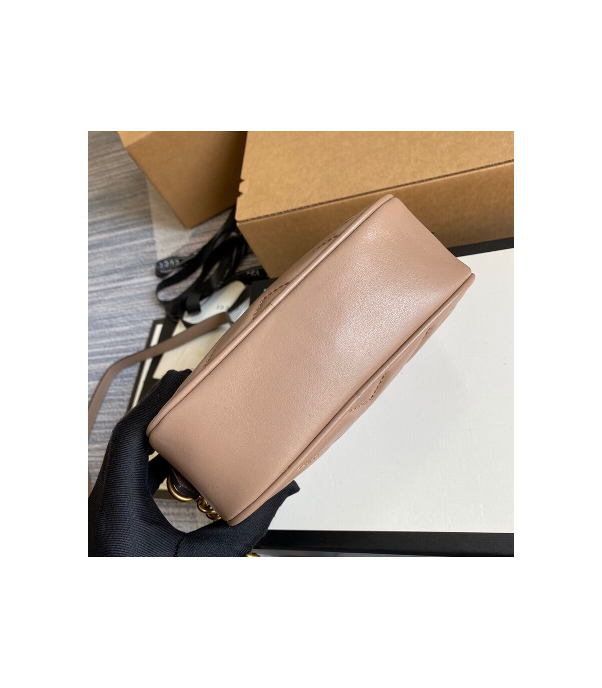 Gucci GG Marmont Matelasse Mini Bag Nude Pink
