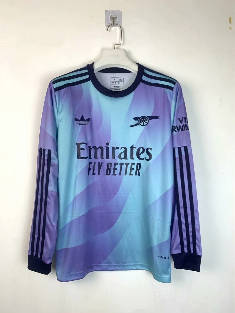 2024/2025 Long Sleeve Arsenal Third Away Football Shirt 1:1 Thai Quality