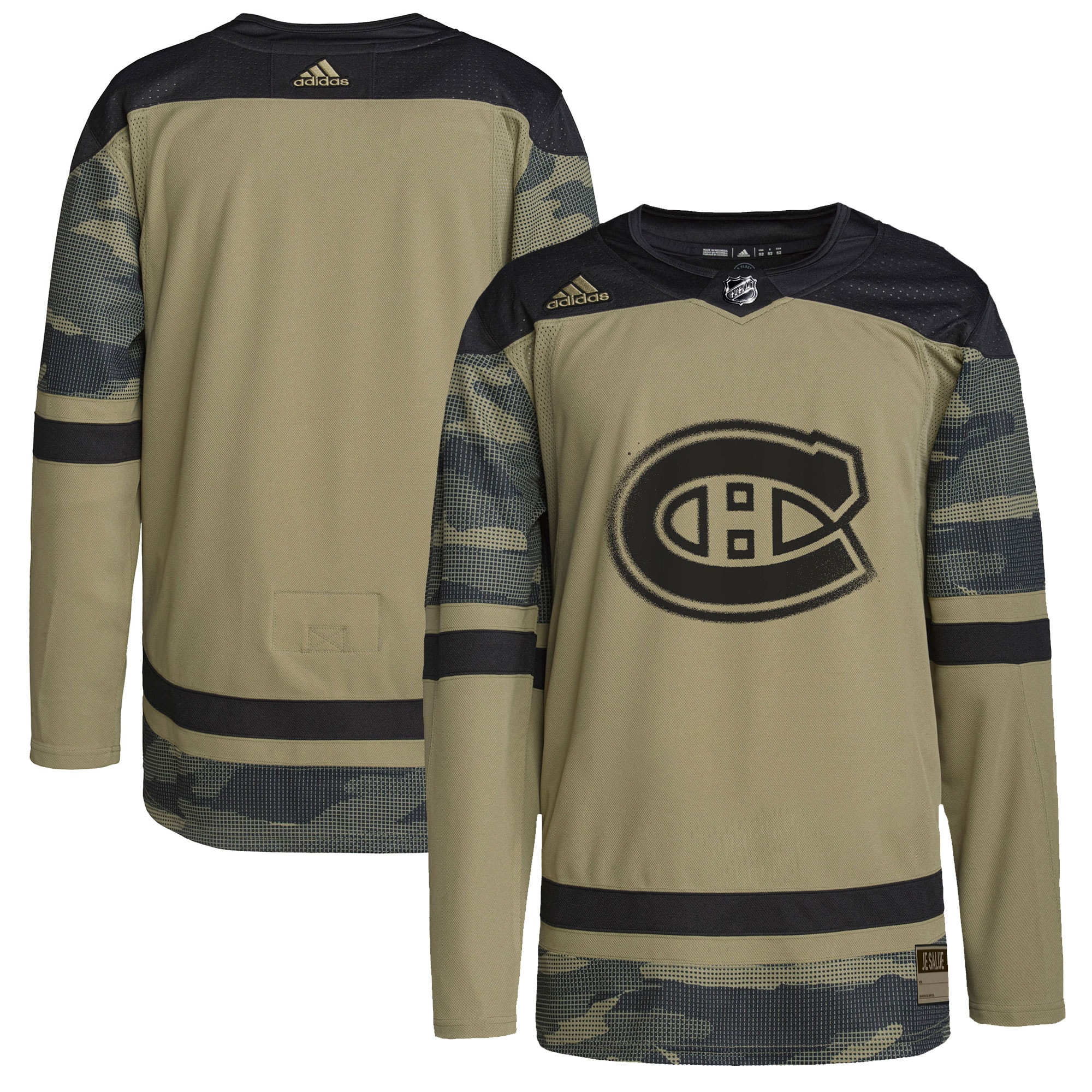 Montreal Canadiens adidas Logo Military Appreciation Team Authentic Practice Jersey – Camo