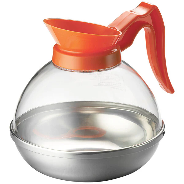 64 oz. Coffee Decanter with Plastic Handle and Stainless Steel Bottom