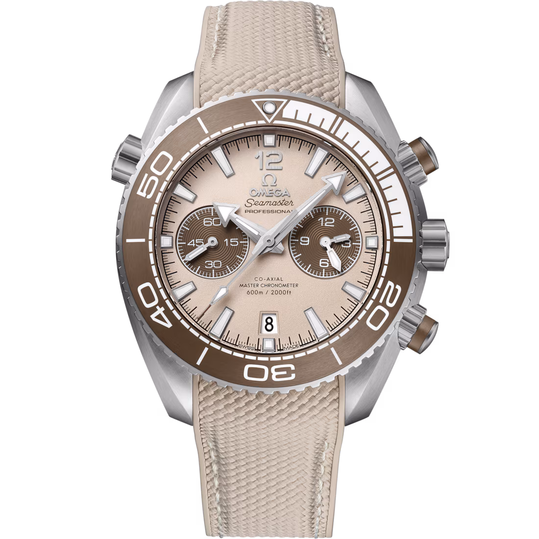 Omega Seamaster Planet Ocean 600M 45.5mm Linen Dial Stainless Steel Strap 215.32.46.51.09.001