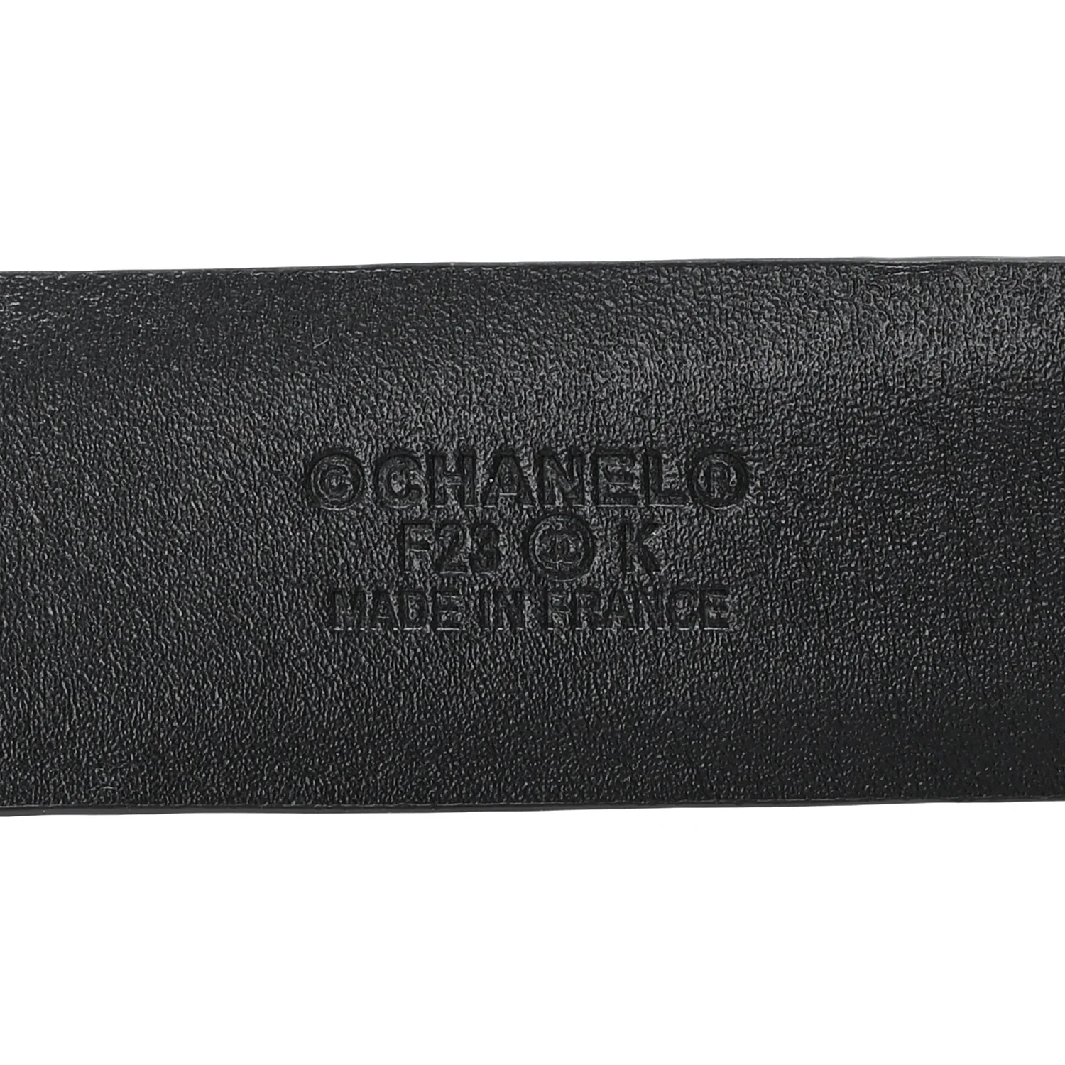 Lambskin Resin CC Belt 75 30 Black