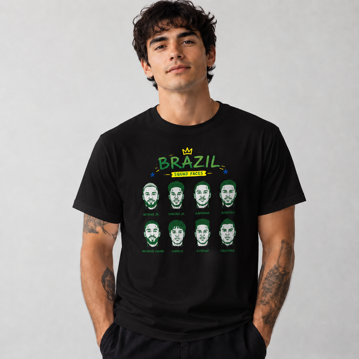 Brazilian Player Pure Cotton T-Shirt – Limited-Time Offer