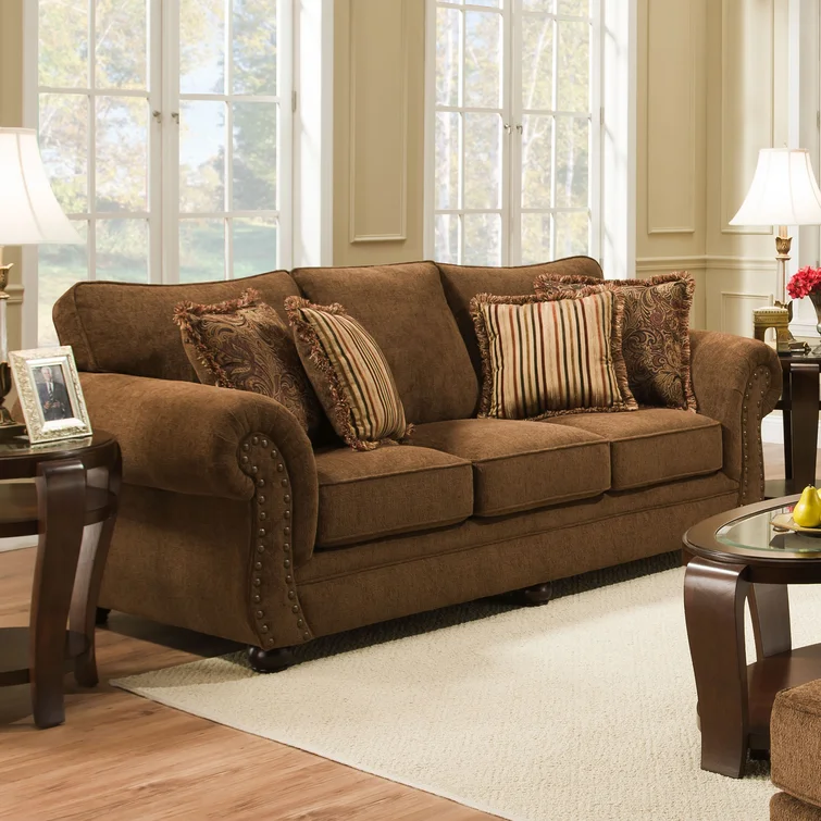 93'' ROLLED ARM SOFA