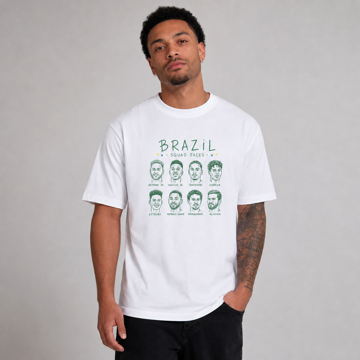Brazilian Player Pure Cotton T-Shirt – Limited-Time Offer