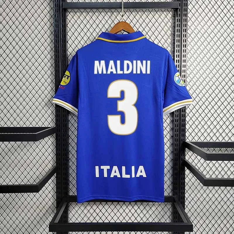 Retro Italy 1996 home  MALDINI ZOLA DI MATTEO DEL PIERO Football jersey retro