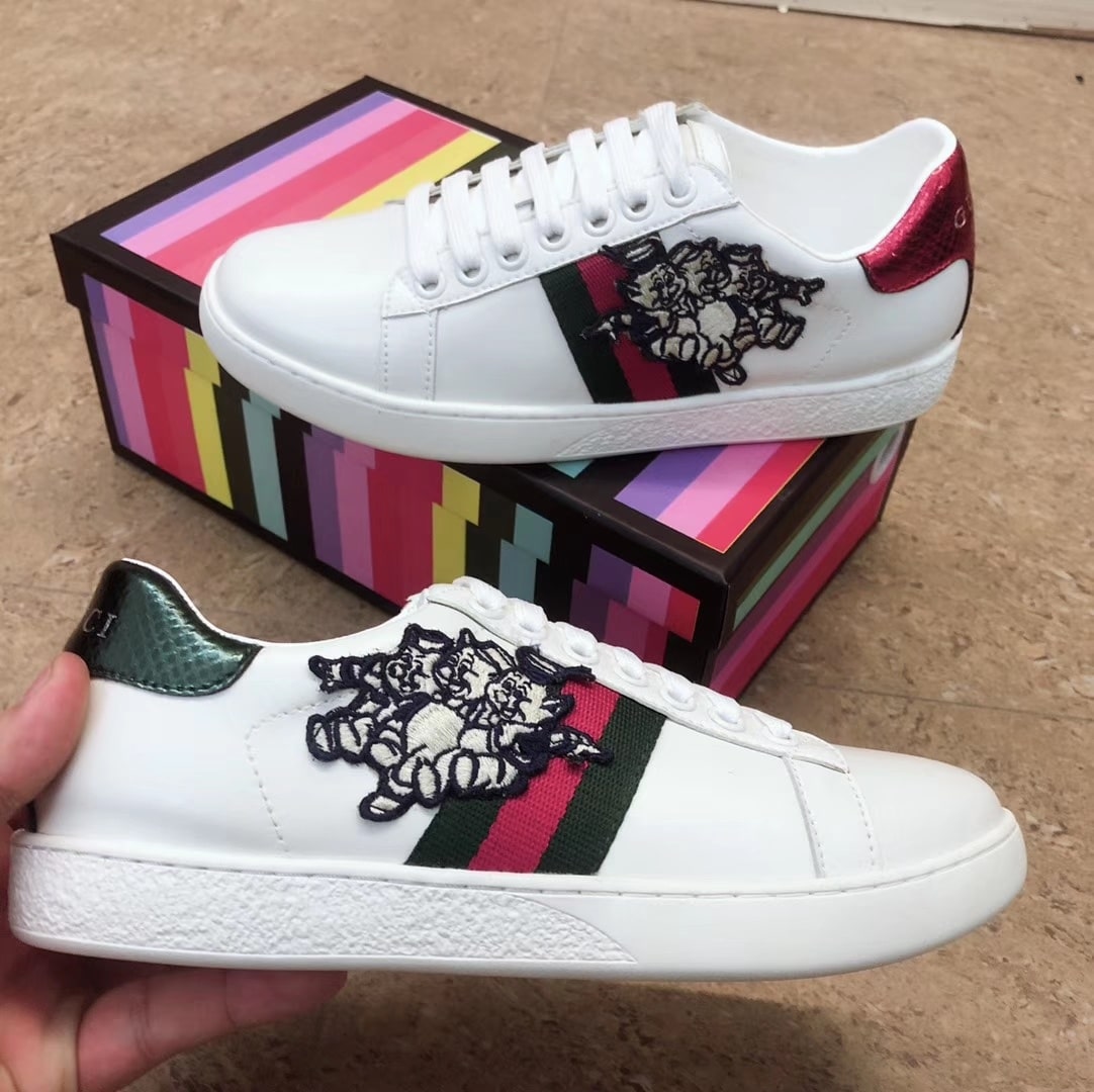 Gucci Women’S Ace Sneaker With Three Little Pig