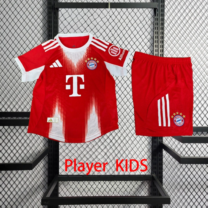 Player 2025-26 Bayern Munchen  Home Kids football jersey Player KIDS