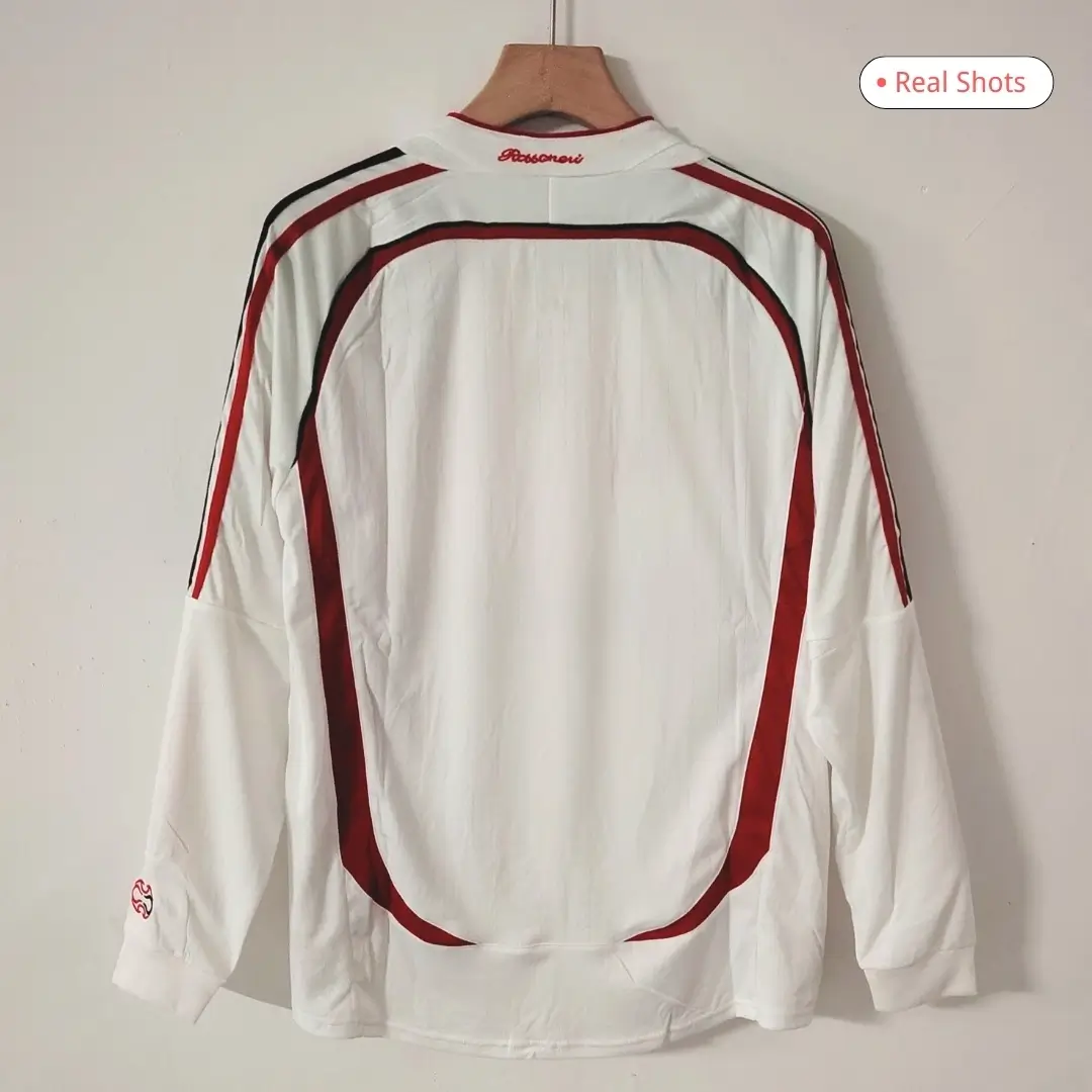 AC Milan 2006/07 Away Retro Long Sleeve Soccer Jersey