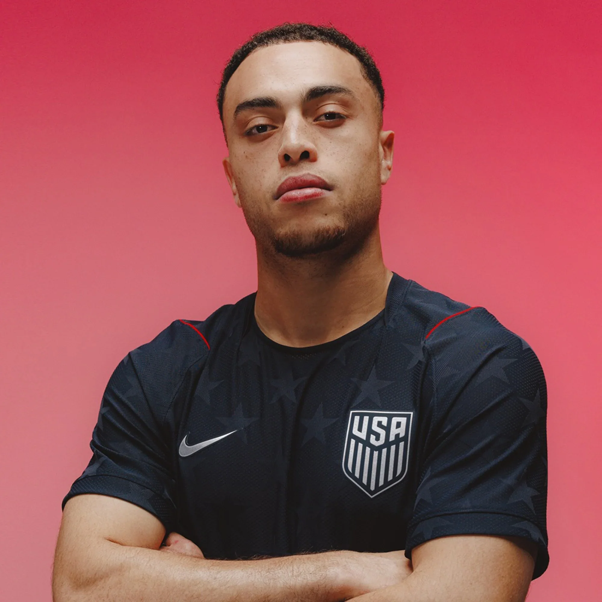 Nike Men's Adams United States Match Authentic Away Jersey 2026 (Dark Obsidian/Pure Platinum)