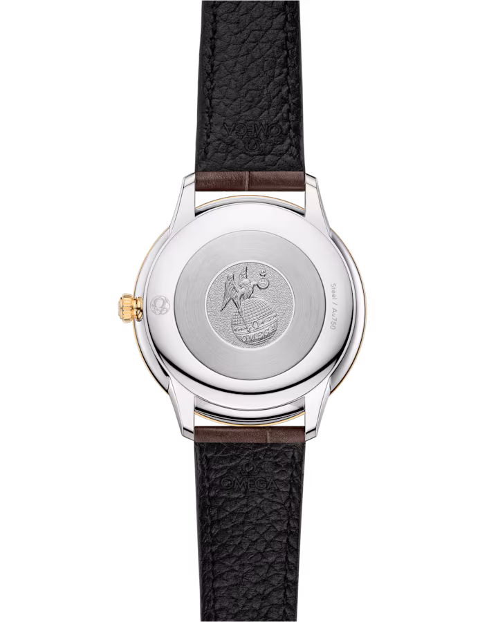 Omega De Ville Prestige 30 mm Yellow Dial with Diamonds Stainless Steel and 18k Yellow Gold Strap 434.23.30.60.58.001