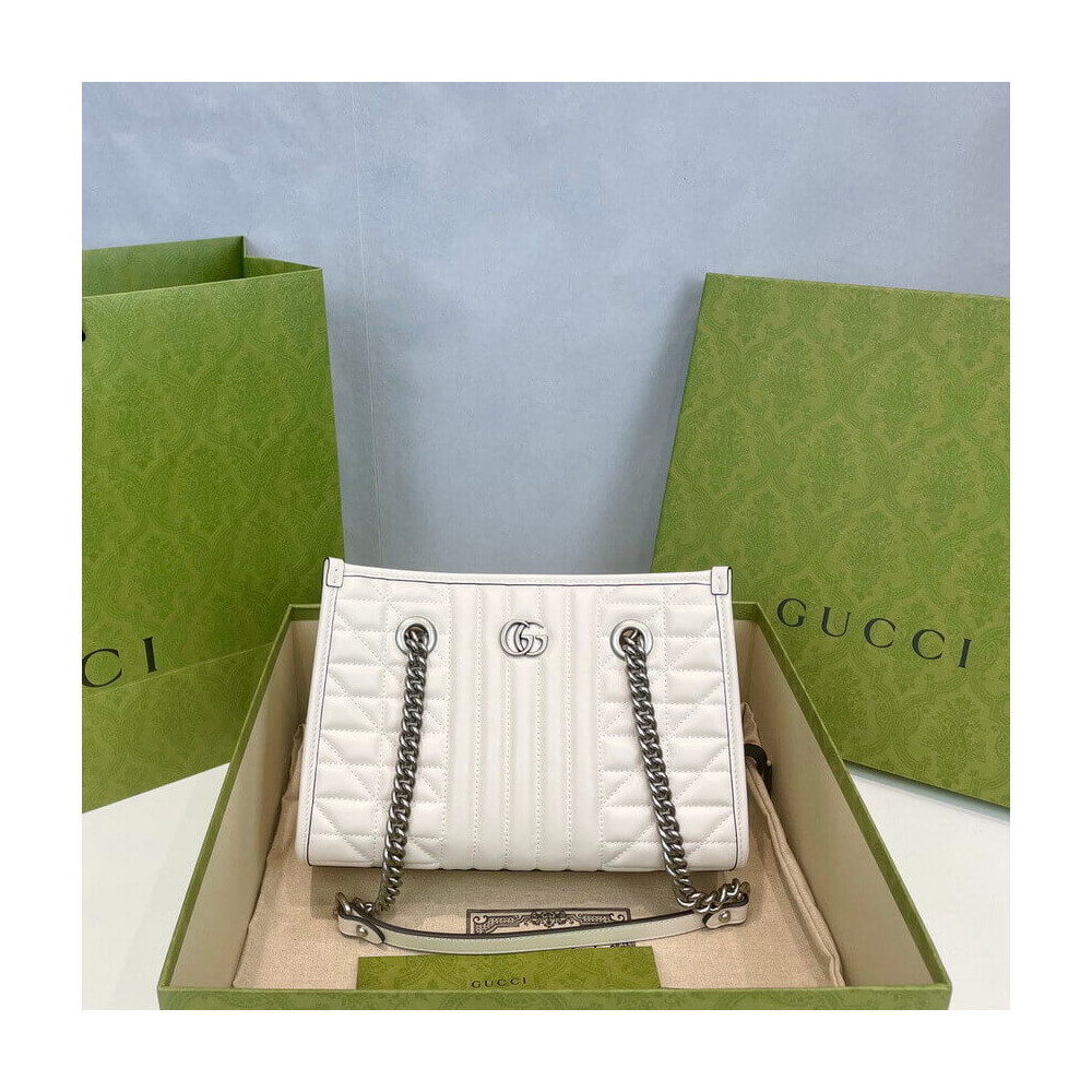 Gucci GG Marmont Small Tote Bag White
