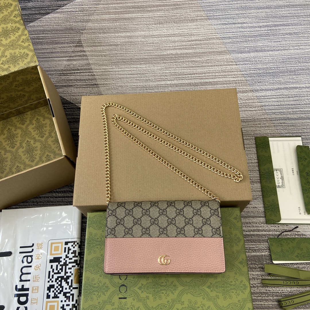 GUCCI Marmont bi-color wallet on chain