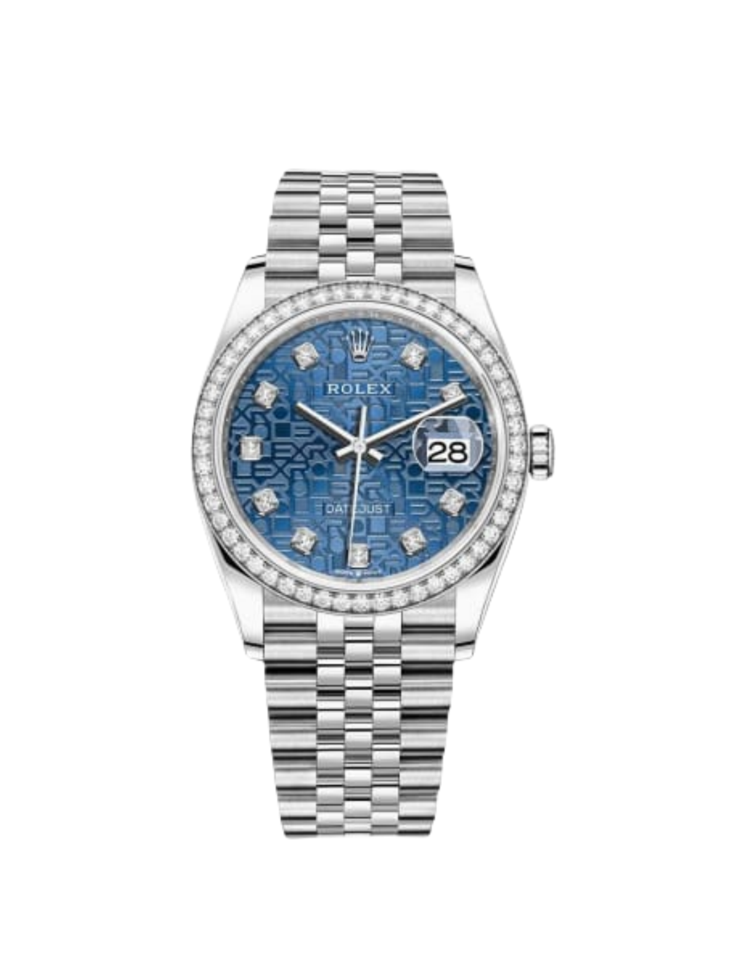 Rolex  Datejust 36mm 126284 Blue Jubilee Diamond Dial & Diamond Bezel, Stainless Steel Oyster Bracelet Watch
