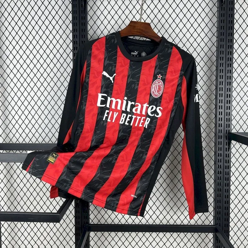 2025-26 AC Milan Home Long Sleev Football jersey