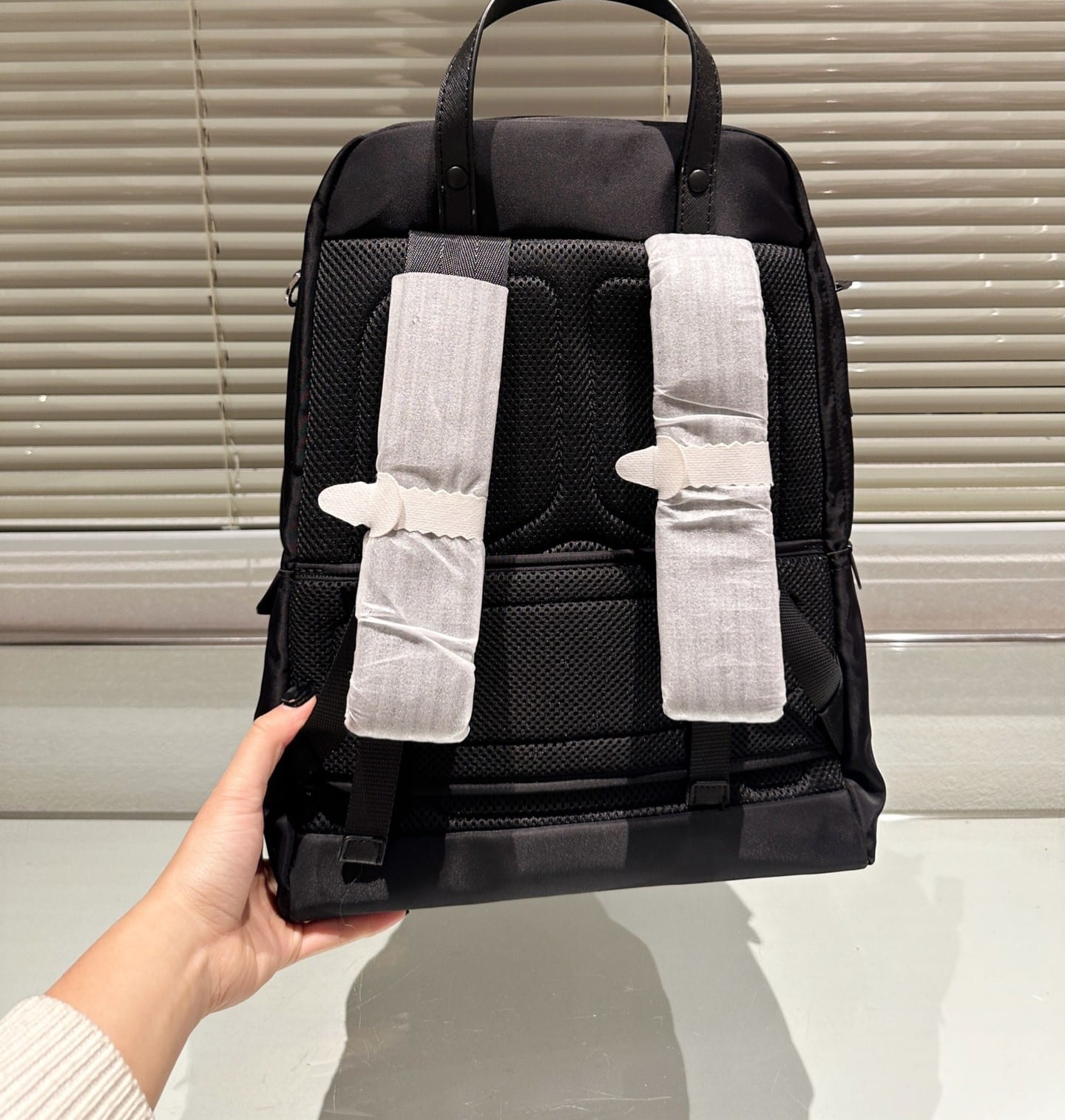 Prada Re Nylon And Saffiano Leather Backpack Black 43Cm