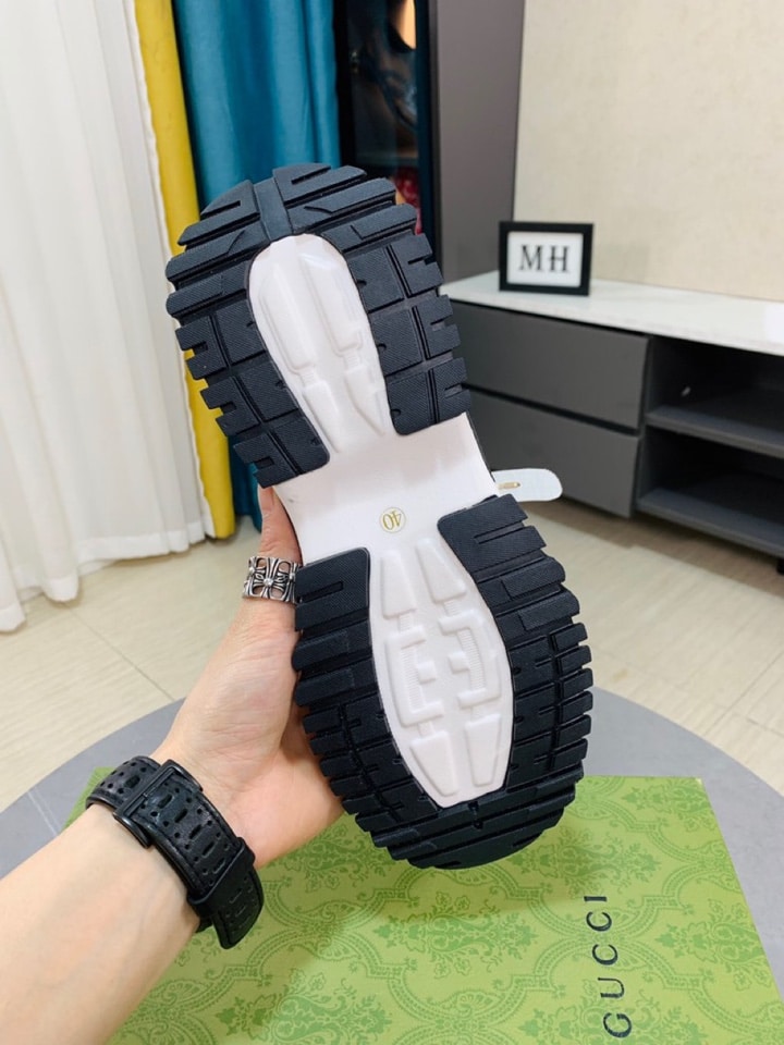 Gucci Gg Men?S Sneaker Rubber Leather White