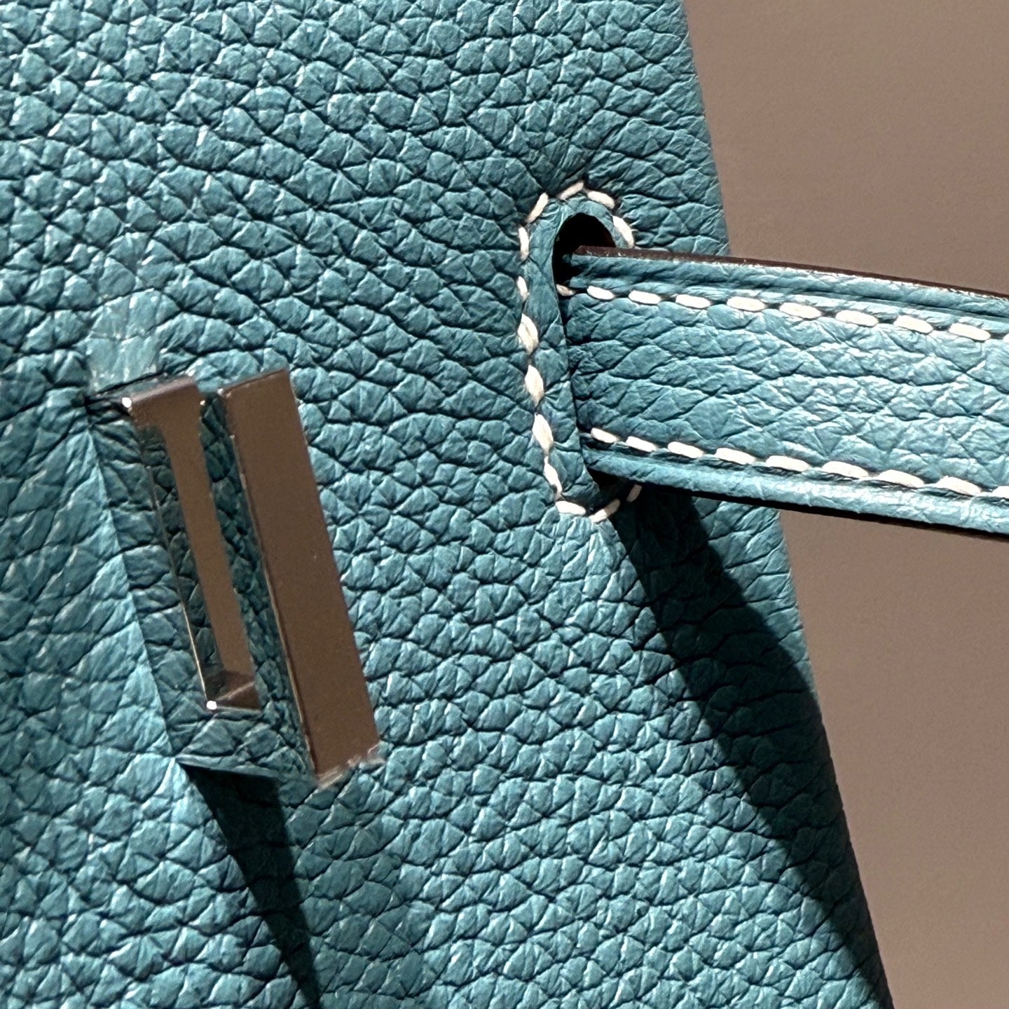 Hermes Birkin 25Cm Teal Green Togo Leather Silver Hardware 237510