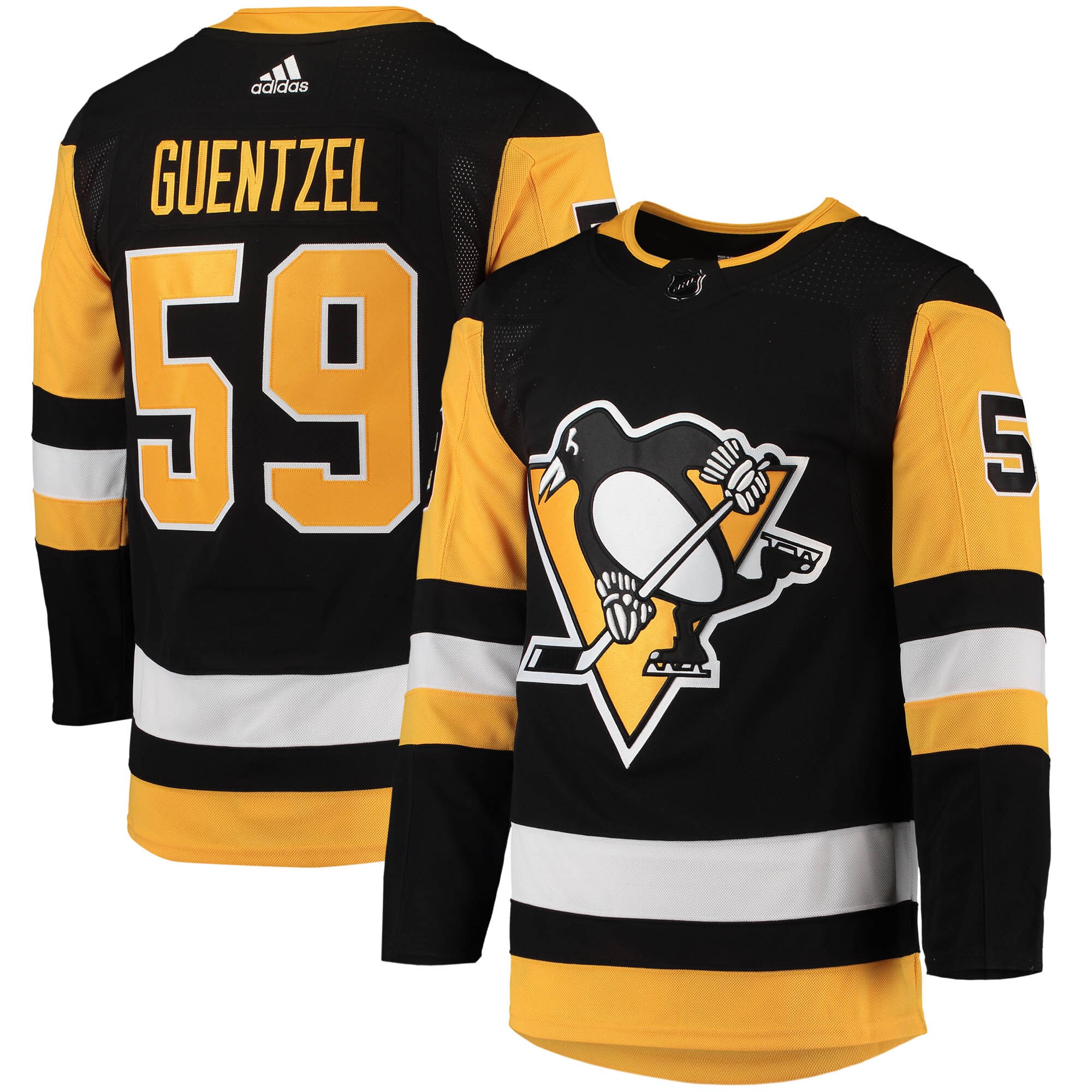 Jake Guentzel Pittsburgh Penguins adidas Home Primegreen Authentic Player Jersey – Black