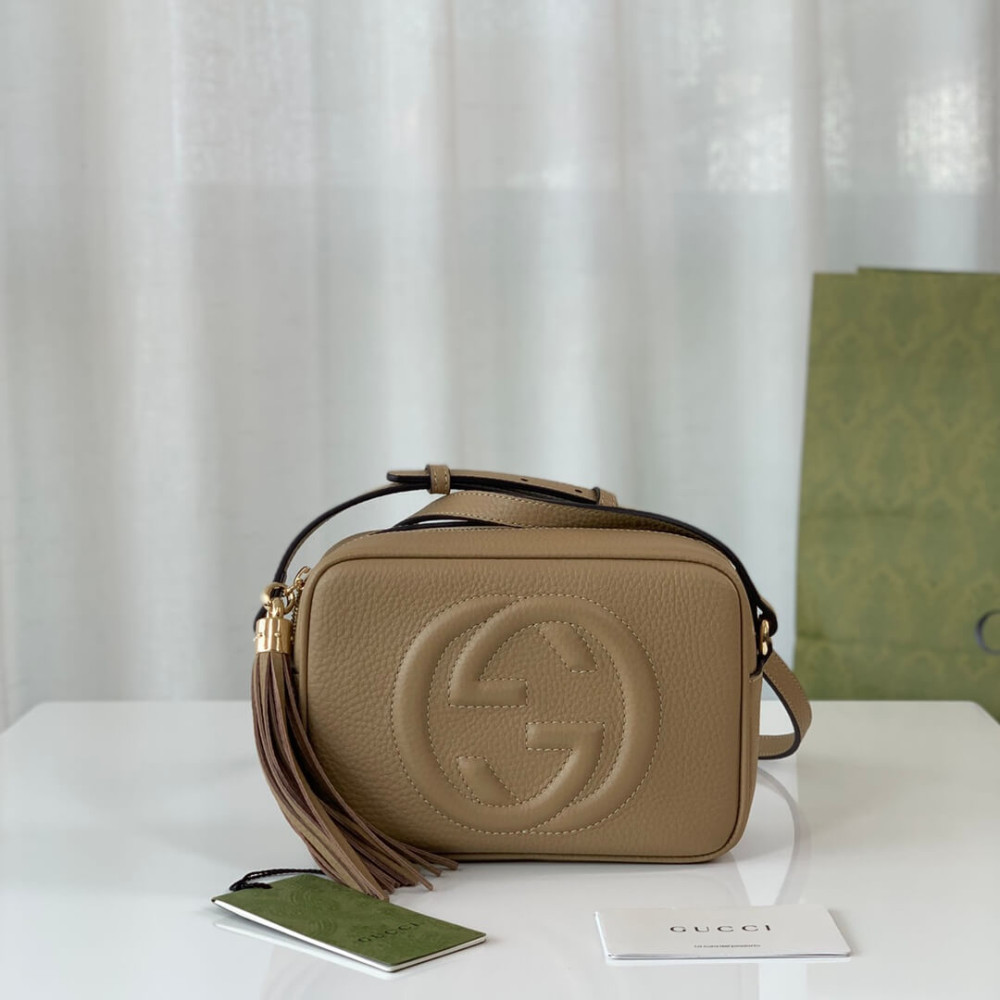 Gucci Soho Small Leather Disco Bag Apricot
