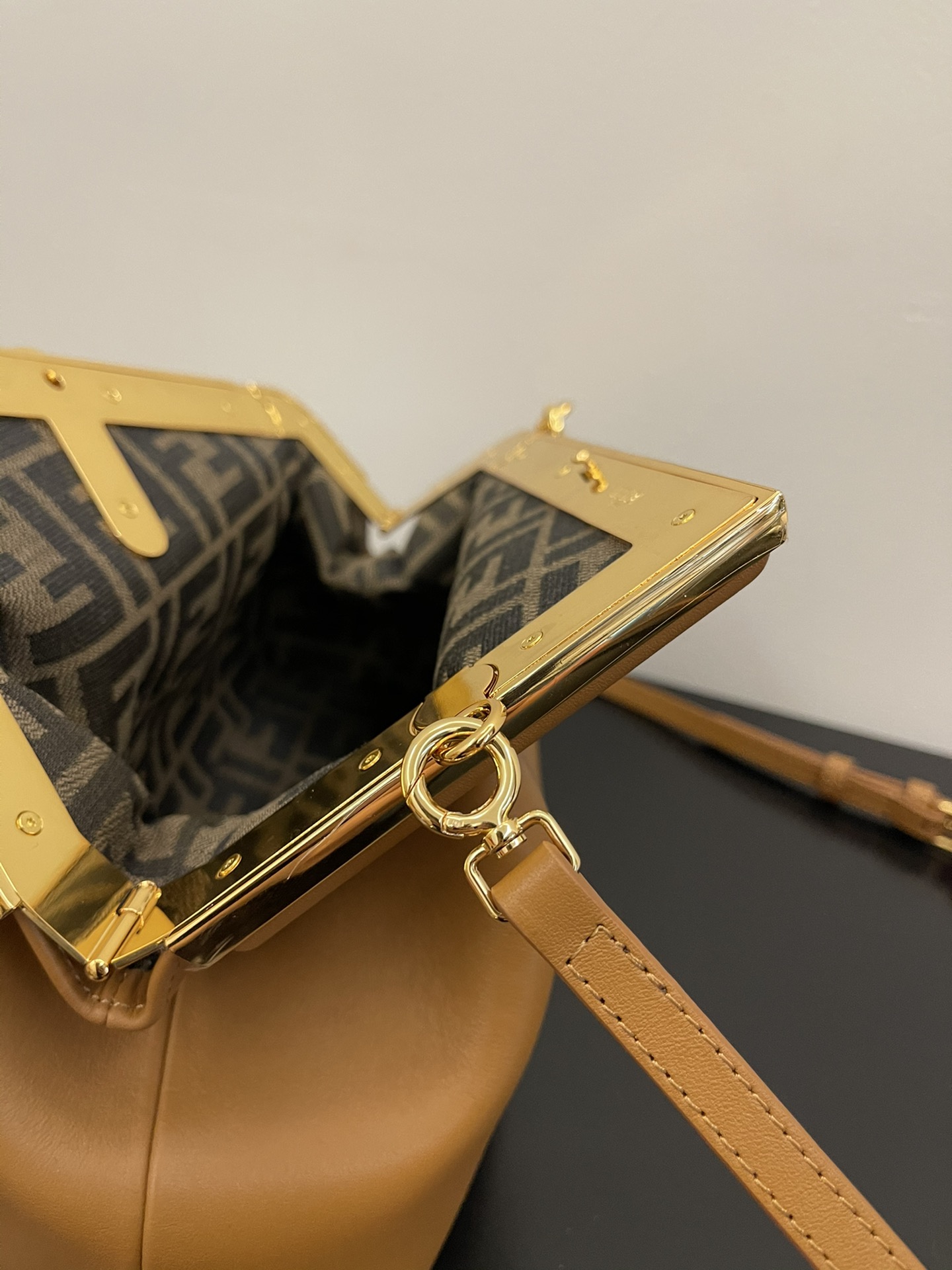 Fendi First Small Nappa Leather Bag Brown 26cm