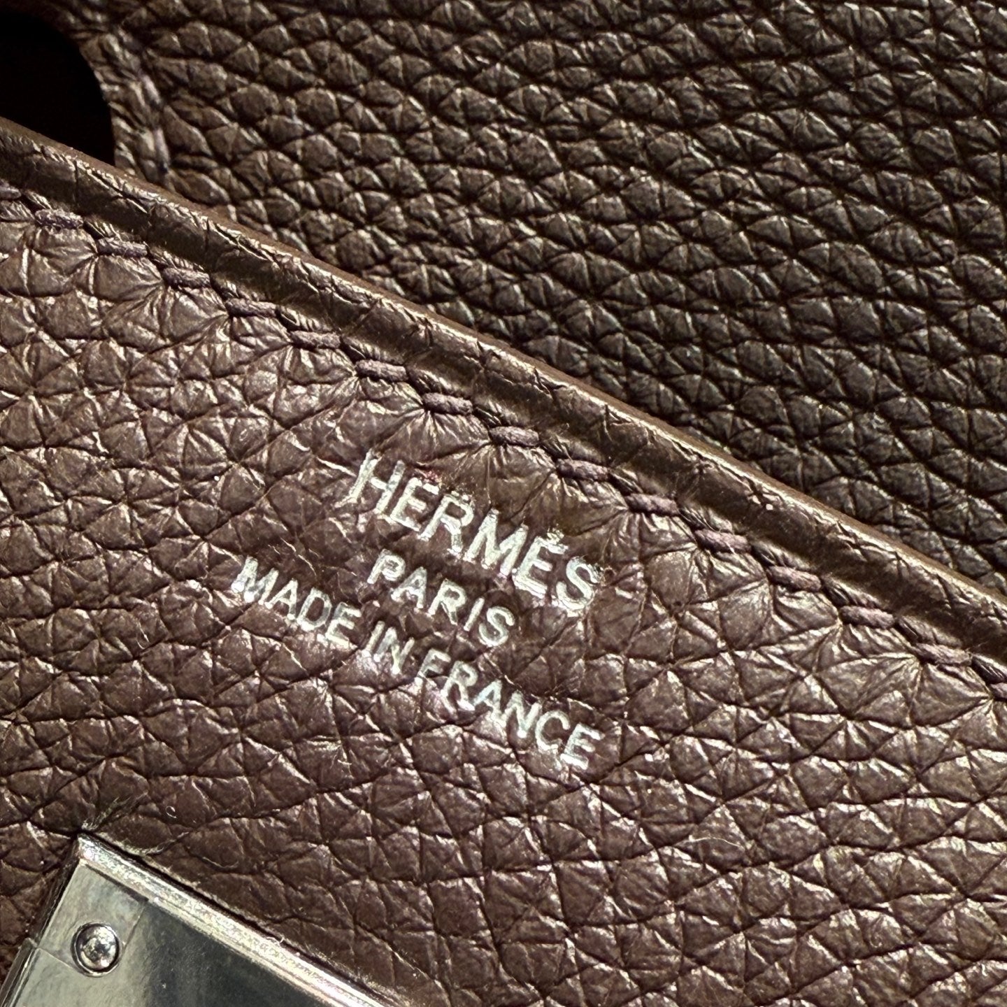 Hermes Birkin 25Cm Cafe Togo Leather Silver Hardware 237502