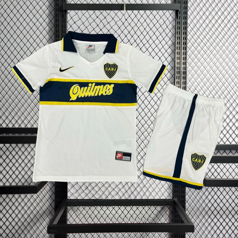 Retro kids 1996-97 KIDS Boca Juniors away Football jersey Retro