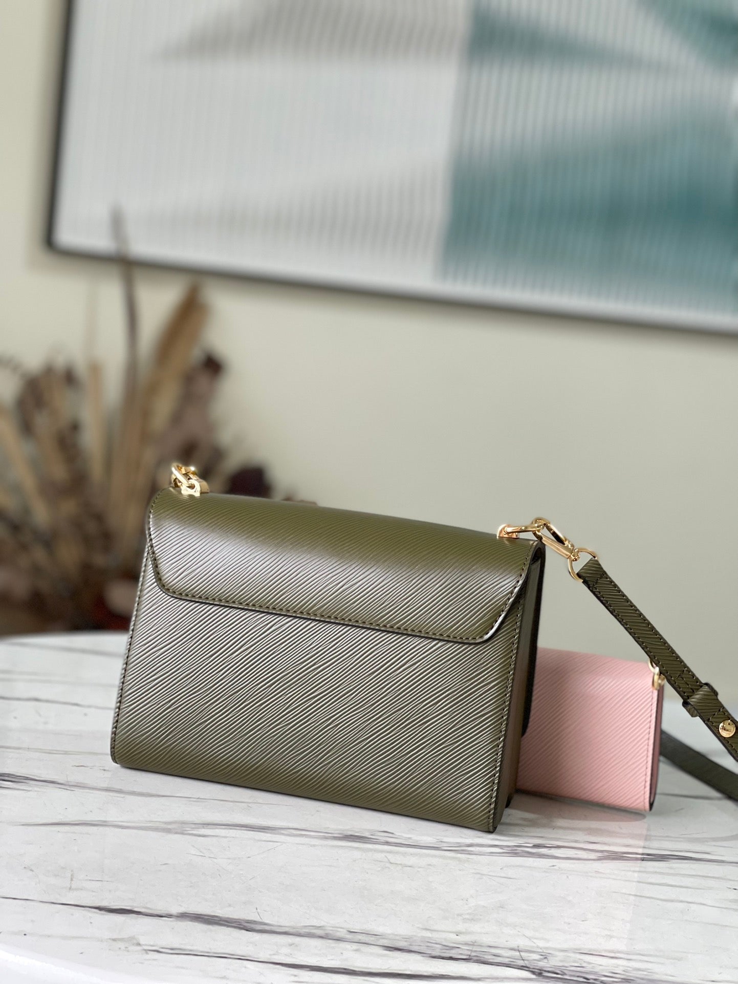 Louis Vuitton Twist Mm 23Cm Khaki