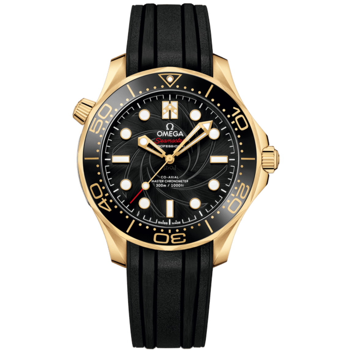 Omega Seamaster 300M Diver's Watch 42mm, Yellow Gold Case with Rubber Strap ‘James Bond’ Limited Edition Timepiece