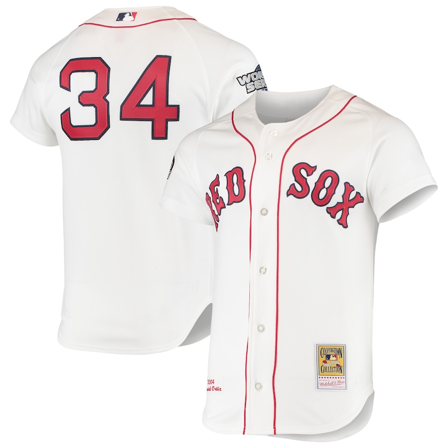 David Ortiz Boston Red Sox Mitchell&Ness 2004 Cooperstown Collection Home Jersey White