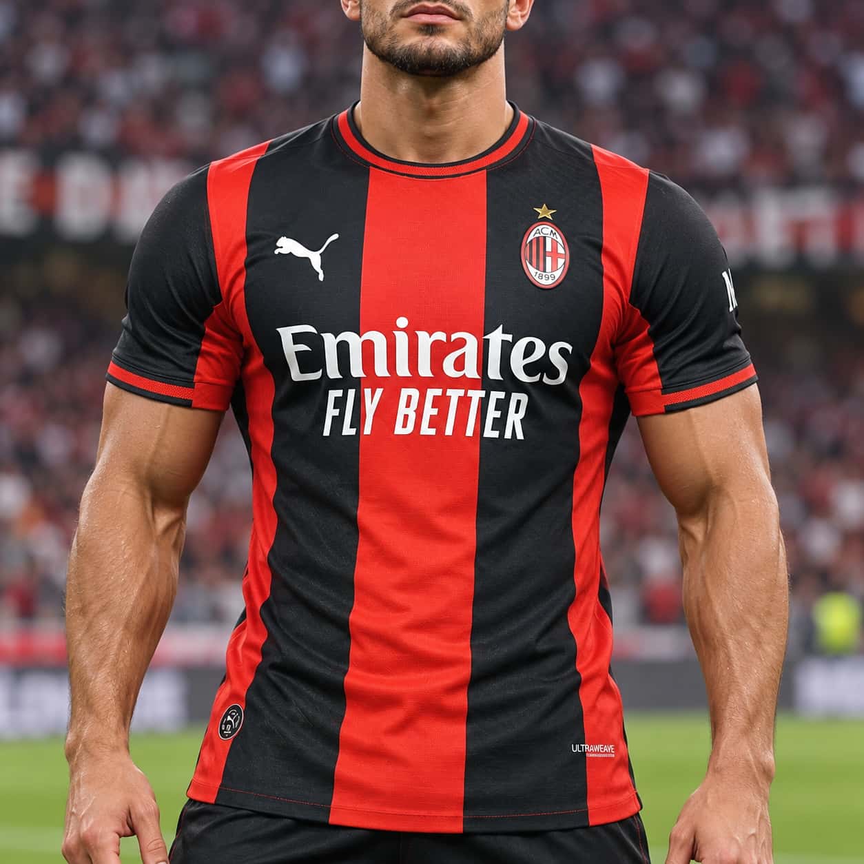 2026/27 Serie A AC Milan Team Home Football Jersey Player Version - JerseyFun