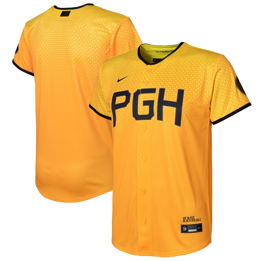 Pittsburgh Pirates Preschool City Connect Jersey Gold