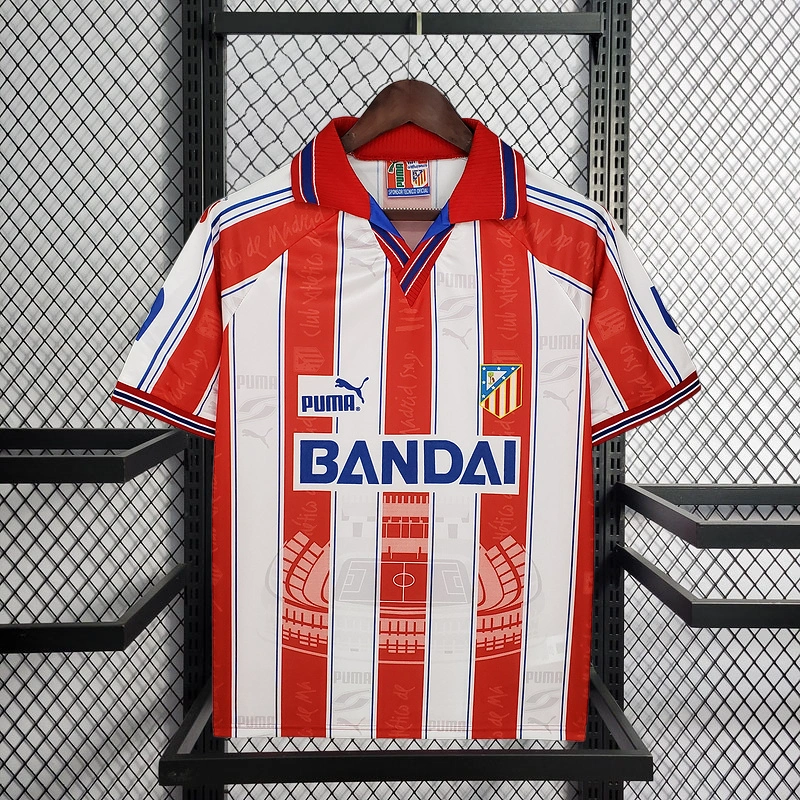 Retro 1996-97 Atletico Madrid Home Football jersey retro