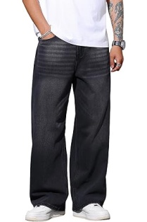 Mens Wide Leg Baggy Jeans