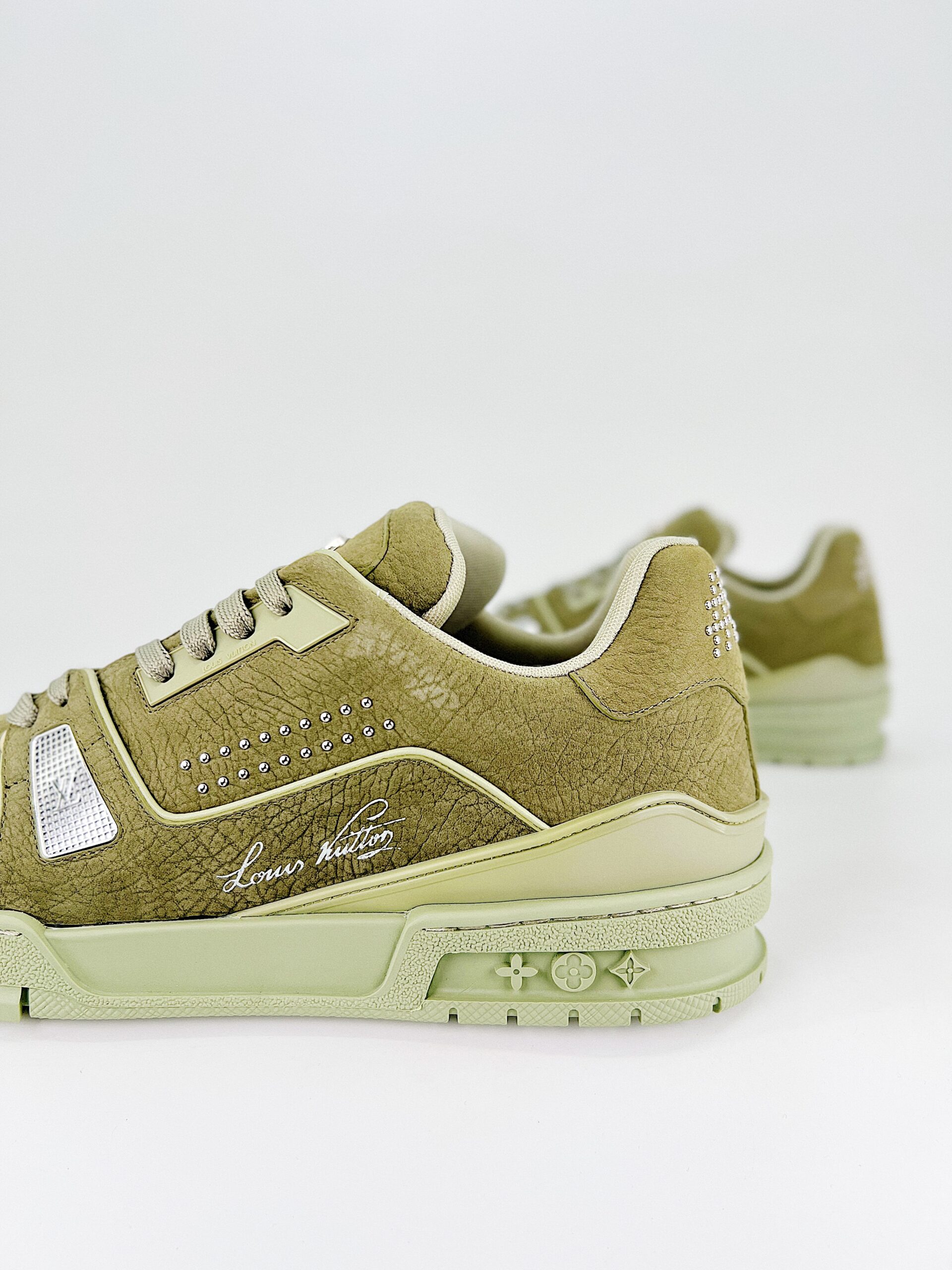 Louis Vuitton Lv Trainer Sneaker Green 1Adha1